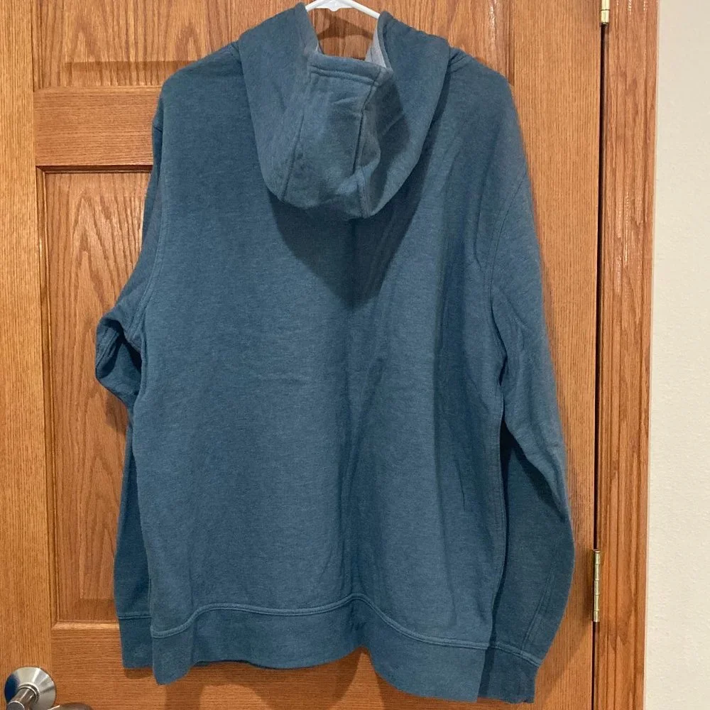 THE NORTH FACE Men's XL Hoodie Sweatshirt Pullover Logo Blue Gray Half Dome - Picture 2 of 5